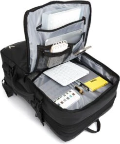 HEANVER Travel Elite - Reistas Handbagage - Weekendtas - 17inch Laptop Rugzak - Backpack Waterafstotend - 30L / 60 Liter Tas - Zwart / Antraciet -Kofferland Goedkope Winkel 1002x1200 3