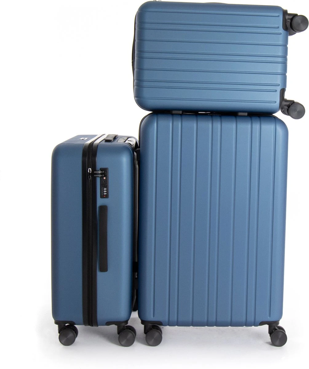 AttitudeZ Azur Reiskoffer Medium Blauw 67cm - TSA-slot 5 AttitudeZ Azur Reiskoffer Medium Blauw 67cm - TSA-slot - Afbeelding 5