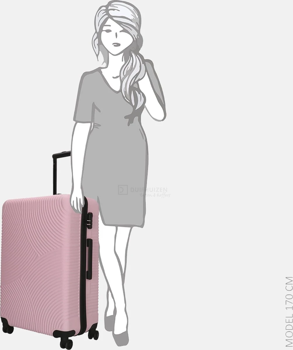 Enrico Benetti Koffer / Trolley / Reiskoffer - 75 X 46 X 25 Cm - 93 Liter - ABS - Maat L - Louisville - Roze 6 Enrico Benetti Koffer / Trolley / Reiskoffer - 75 X 46 X 25 Cm - 93 Liter - ABS - Maat L - Louisville - Roze - Afbeelding 6