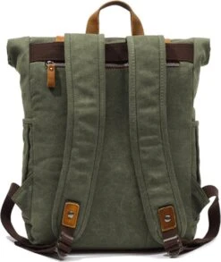 MORGNTAU - Ukiyo - Rugzak - Backpack - Groen - Canvas - Leer -Kofferland Goedkope Winkel 1012x1200 4