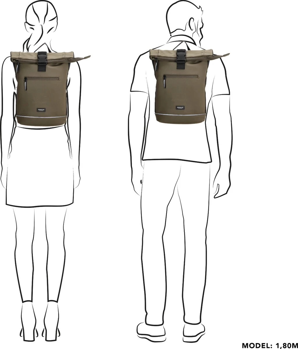 Beagles Originals Waterproof Originals Rugzak - Olijfgroen 4 Beagles Originals Waterproof Originals Rugzak - Olijfgroen - Afbeelding 4