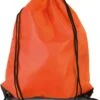 Merkloos Sport Gymtas/draagtas In Kleur Oranje Met Handig Rijgkoord 34 X 44 Cm Van Polyester En Verstevigde Hoeken