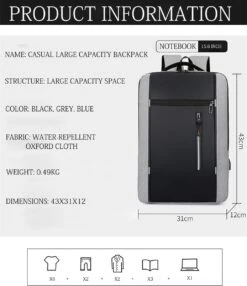 Merkloos Rugzak - Laptoprugzak 15,6 Inch - Schoolrugzak Dagrugzak - Kerstmis - Kerstfeest - Christmas Gift - Rugzak Dames Heren - Waterdichte Nylon Laptopbagagetablet - Met Usb Oplaadstation - Voor School Reizen Multifunctioneel - Grijs 14 Merkloos Rugzak - Laptoprugzak 15,6 Inch - Schoolrugzak Dagrugzak - Kerstmis - Kerstfeest - Christmas Gift - Rugzak Dames Heren - Waterdichte Nylon Laptopbagagetablet - Met Usb Oplaadstation - Voor School Reizen Multifunctioneel - Grijs -Kofferland Goedkope Winkel 1035x1200 4