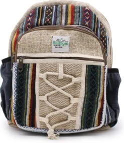 Kleine Hennep Rugzak - Rugtas - Touw- En Zakkenstijl - 30x22x7cm -Kofferland Goedkope Winkel 1038x1200 9