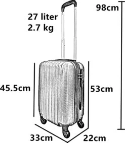 SB Travelbags 'Expandable' Handbagage Koffer 53cm 4 Wielen Trolley - Zilver -Kofferland Goedkope Winkel 1042x1200