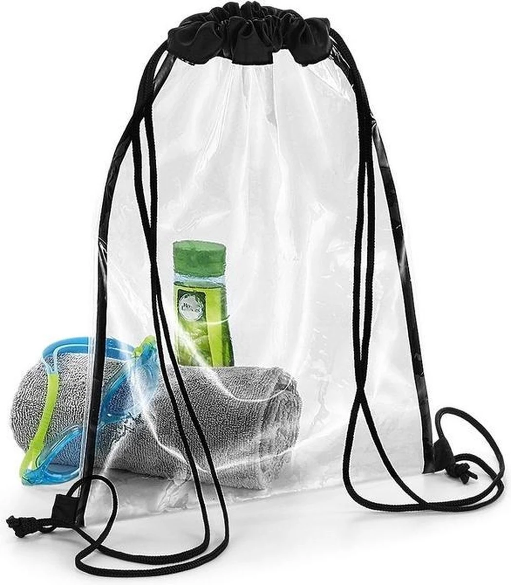 Merkloos 2x Stuks Transparante Gymtasjes/rugtasjes 33 X 45 Cm - Gymtassen/rugtassen/rugzakken/zwemtassen Doorzichtig 2 Merkloos 2x Stuks Transparante Gymtasjes/rugtasjes 33 X 45 Cm - Gymtassen/rugtassen/rugzakken/zwemtassen Doorzichtig - Afbeelding 2