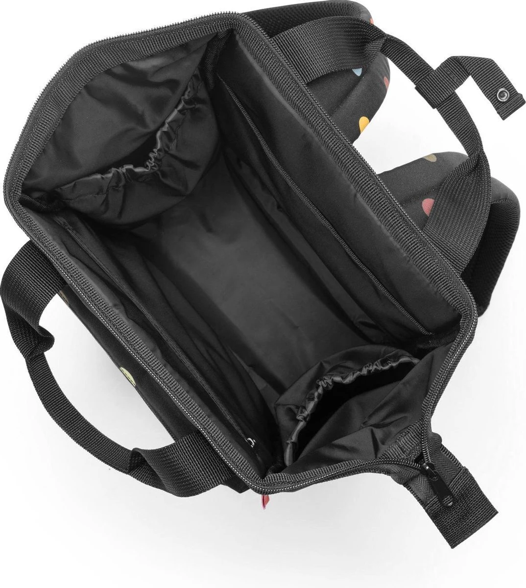 Reisenthel Allrounder R Schouder/ Rugtas - Maat R - 12L - Dots Zwart 3 Reisenthel Allrounder R Schouder/ Rugtas - Maat R - 12L - Dots Zwart - Afbeelding 3