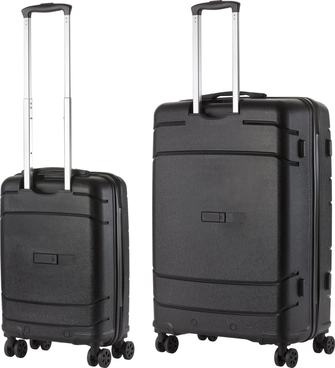 TravelZ Big Bars Kofferset - Trolleyset TSA 2-delig - Handbagage En Groot - Zwart 2 TravelZ Big Bars Kofferset - Trolleyset TSA 2-delig - Handbagage En Groot - Zwart - Afbeelding 2