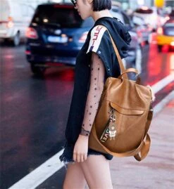 Dames Anti-diefstal Rugzak Schoudertas Vrije Tijd Schooltas Anti Diefstal PU-leer