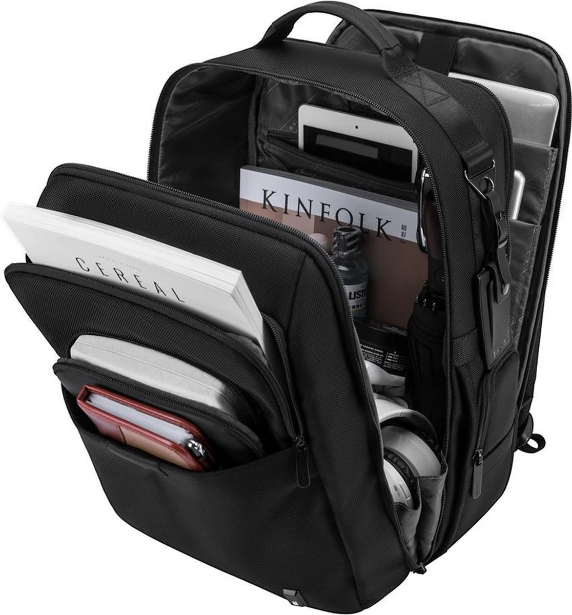 Bange Rugtas - 15,6 Inch - Laptop Rugzak - Waterafstotend - Zwart - Incl. Smart Thermosfles 4 Bange Rugtas - 15,6 Inch - Laptop Rugzak - Waterafstotend - Zwart - Incl. Smart Thermosfles - Afbeelding 4