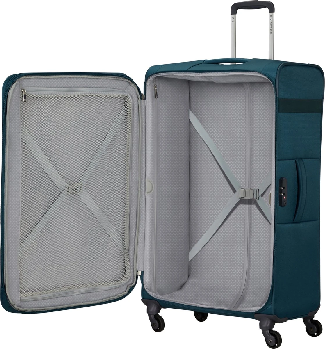 Samsonite Reiskoffer - Citybeat Spinner 78/29 Uitbreidbaar - Petrol Blue 11 Samsonite Reiskoffer - Citybeat Spinner 78/29 Uitbreidbaar - Petrol Blue - Afbeelding 11
