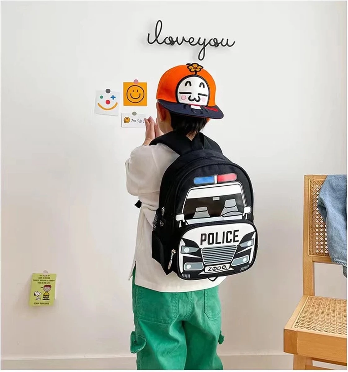 Merkloos Rugtasje - Rugzak - Schooltas - Zwart Politie - Jongens - Meisjes - Cadeau - Sinterklaas - Kerst - 1 Jaar - 2 Jaar 7 Merkloos Rugtasje - Rugzak - Schooltas - Zwart Politie - Jongens - Meisjes - Cadeau - Sinterklaas - Kerst - 1 Jaar - 2 Jaar - Afbeelding 7