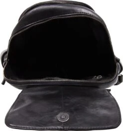 DSTRCT Harrington Road Leren Rugtas - 7 Liter - Zwart -Kofferland Goedkope Winkel 1124x1200 1