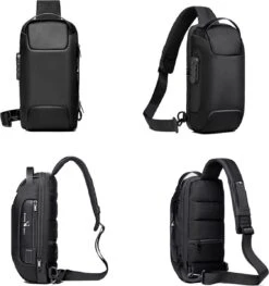 Brandie® - Rugzak - Laptop Rugzak Tot Voor Unisex - Schooltas - Waterdicht - Large Capaciteit - USB Poort - Met Regenhoes - Schoudertas Voor Reizen En Zakelijk Werk - Materiaal Polyester - Maat16 X 11 X 33 Inch - Zwart -Kofferland Goedkope Winkel 1125x1200