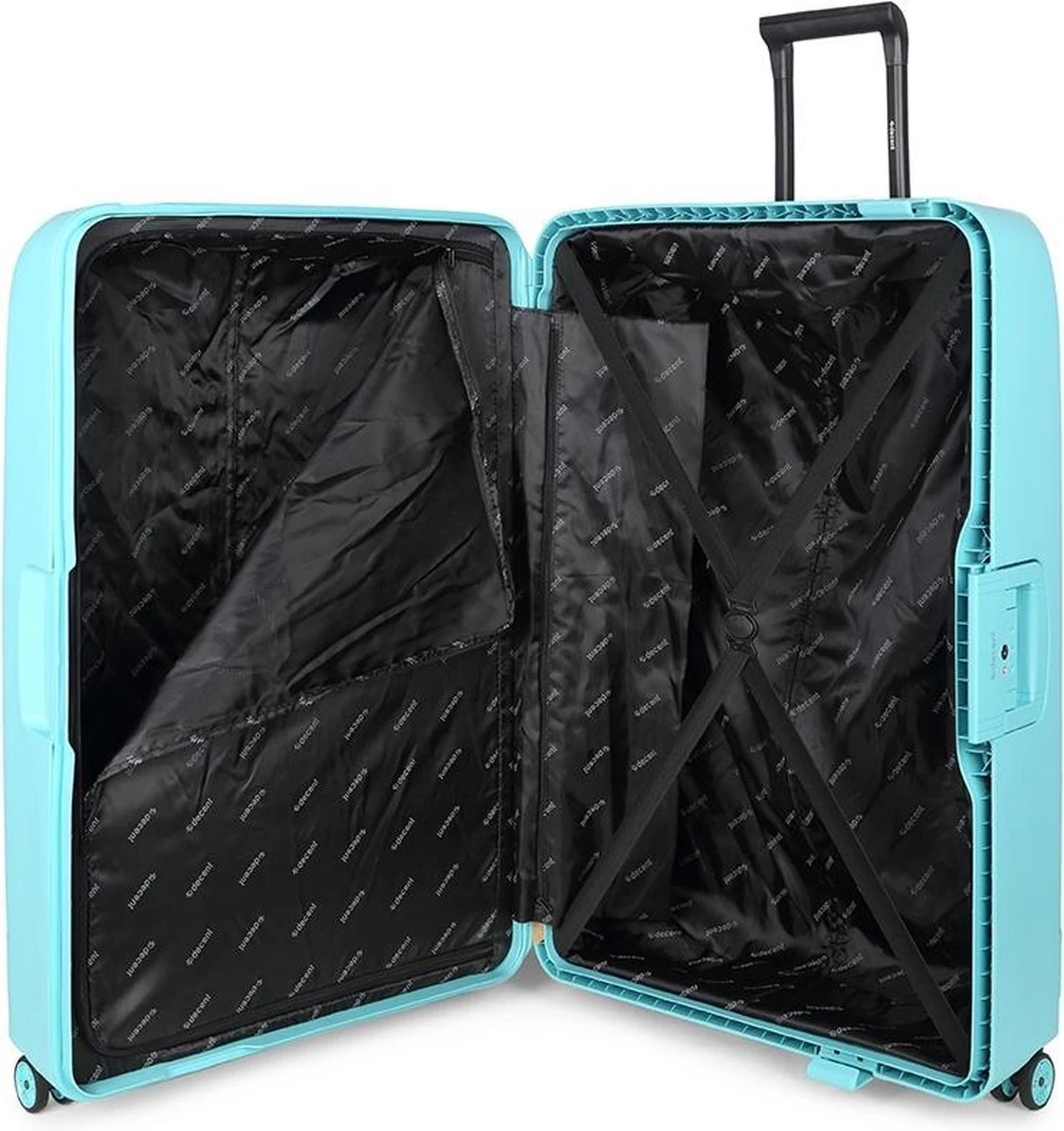 Decent Transit Medium Koffer - 70 Cm - Lichtblauw 4 Decent Transit Medium Koffer - 70 Cm - Lichtblauw - Afbeelding 4