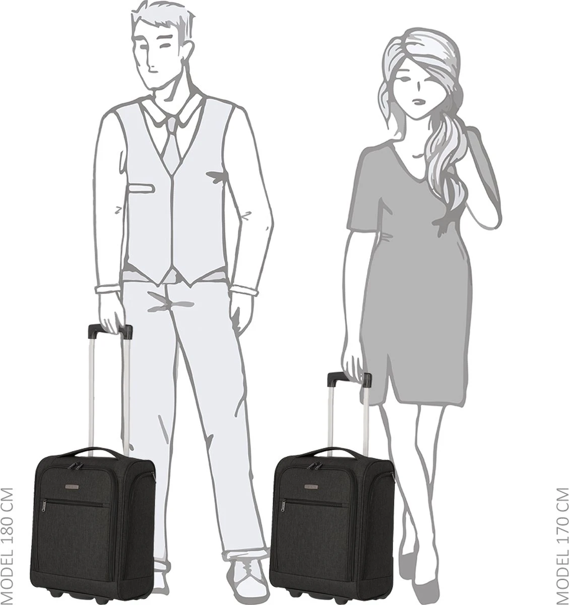 Travelite Handbagage Zachte Koffer / Trolley / Reiskoffer - Cabin - 43 Cm - Zwart 2 Travelite Handbagage Zachte Koffer / Trolley / Reiskoffer - Cabin - 43 Cm - Zwart - Afbeelding 2