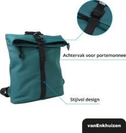 VanEnkhuizen Rolltop Rugzak 9 Liter - Waterafstotend En Thermo Materiaal - Turquoise -Kofferland Goedkope Winkel 1139x1200 3