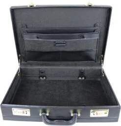 Attachékoffer Zwart - Kunstleer - Documentenkoffer - Attache Koffer Cijferslot - Laptopkoffer - Kantoor Koffer -Kofferland Goedkope Winkel 1156x1200 3