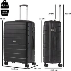TravelZ Big Bars Reiskoffer 78 Cm Met Dubbele Wielen - Trolley Koffer Met TSA-slot - Zwart 11 TravelZ Big Bars Reiskoffer 78 Cm Met Dubbele Wielen - Trolley Koffer Met TSA-slot - Zwart -Kofferland Goedkope Winkel 1187x1200 1