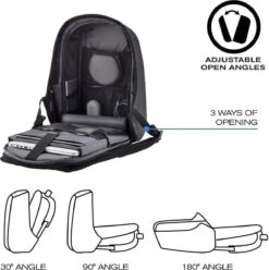 XD Design Bobby Hero Small - Anti-Diefstal Rugzak 11.5 Liter - Zwart 34 XD Design Bobby Hero Small - Anti-Diefstal Rugzak 11.5 Liter - Zwart -Kofferland Goedkope Winkel 1197x1200 6