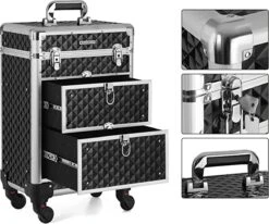 Cosmetic Case Trolley - Professionele Make-up Case - Kapperskoffer Met 4 Uitneembare Wielen 9 Cosmetic Case Trolley - Professionele Make-up Case - Kapperskoffer Met 4 Uitneembare Wielen -Kofferland Goedkope Winkel 1200x1003