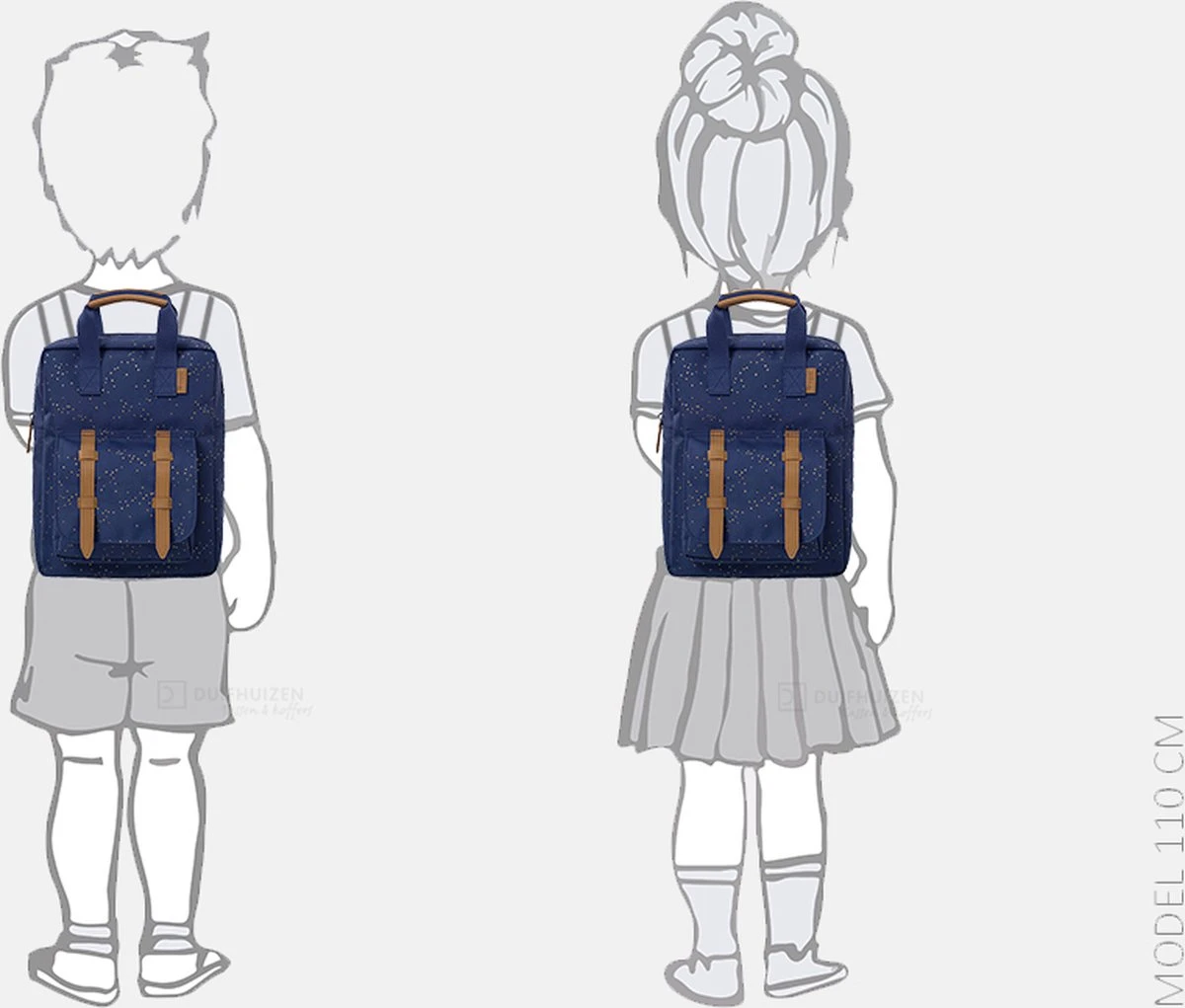 Fresk Rugzak Indigo Dots - Kinderrugzak - Boekentas Kleuterschool - Peuter Zak - Blauw Met Gouden Dots 4 Fresk Rugzak Indigo Dots - Kinderrugzak - Boekentas Kleuterschool - Peuter Zak - Blauw Met Gouden Dots - Afbeelding 4