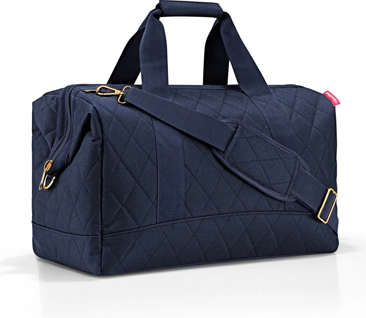 Reisenthel Allrounder L Reistas Sporttas - 30L - Rhombus Midnight Gold Blauw 2 Reisenthel Allrounder L Reistas Sporttas - 30L - Rhombus Midnight Gold Blauw - Afbeelding 2