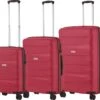 CarryOn Porter ® Kofferset - TSA Trolleyset 3-delig Met OKOBAN - Dubbele Wielen - Rood