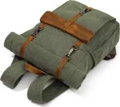 MORGNTAU - Ukiyo - Rugzak - Backpack - Groen - Canvas - Leer -Kofferland Goedkope Winkel 1200x1068 1