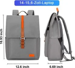 Rugzak Voor Dames En Meisjes, Waterdichte Retro Laptoprugzak Met 15,6 Inch Laptopvak, Modieuze Rugzak, Schoolrugzak Voor Business, Reizen, Vrije Tijd, Werk, School, Werk, Grijs 10 Rugzak Voor Dames En Meisjes, Waterdichte Retro Laptoprugzak Met 15,6 Inch Laptopvak, Modieuze Rugzak, Schoolrugzak Voor Business, Reizen, Vrije Tijd, Werk, School, Werk, Grijs -Kofferland Goedkope Winkel 1200x1080 4