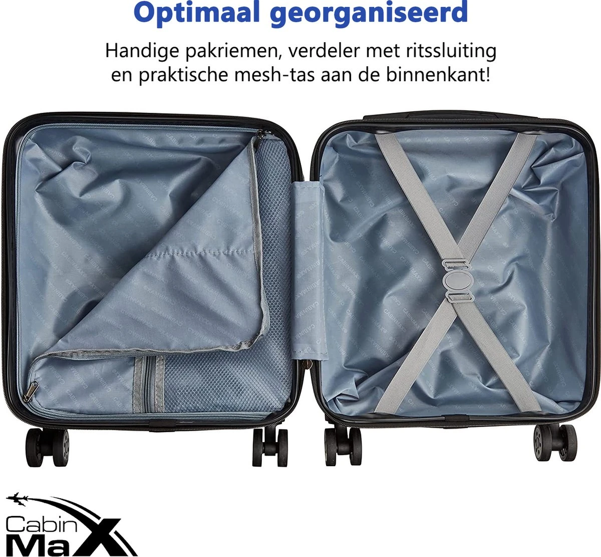 CabinMax Handbagage Koffer - Trolley 30L - Harde Reiskoffer - 45x36x20cm - Lichtgewicht - Groot Capaciteit - Oranje 5 CabinMax Handbagage Koffer - Trolley 30L - Harde Reiskoffer - 45x36x20cm - Lichtgewicht - Groot Capaciteit - Oranje - Afbeelding 5