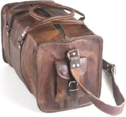 Duffeltas Weekendtas 50 X 24 X 24 Cm - Echte Leder - Cognac Bruin Leder – Reistas - Sporttas 20 Duffeltas Weekendtas 50 X 24 X 24 Cm - Echte Leder - Cognac Bruin Leder – Reistas - Sporttas -Kofferland Goedkope Winkel 1200x1115 2