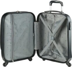 Princess Traveller Sydney - Handbagagekoffer - Laptop Vak - Zwart - S - 55cm -Kofferland Goedkope Winkel 1200x1124