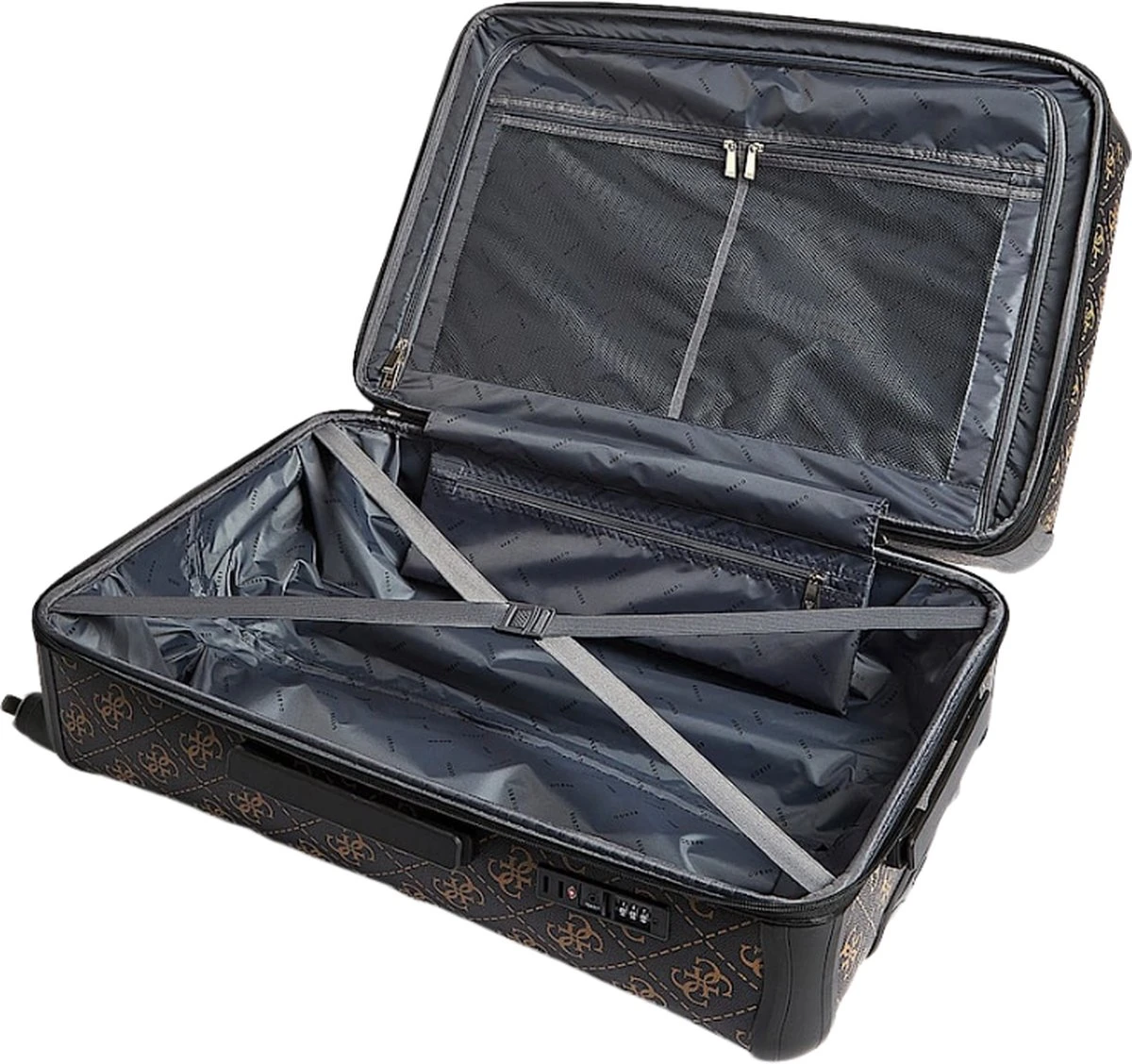 Guess Berta 28 In 4 Wheeler Dames Reiskoffer - Bruin 3 Guess Berta 28 In 4 Wheeler Dames Reiskoffer - Bruin - Afbeelding 3