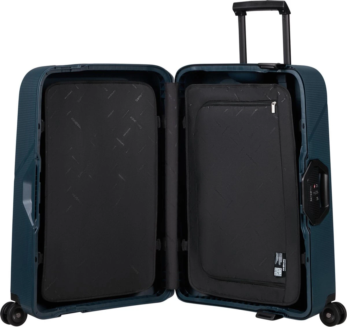 Samsonite Reiskoffer - Magnum Eco Spinner 69/25 (Medium) Midnight Blue 4 Samsonite Reiskoffer - Magnum Eco Spinner 69/25 (Medium) Midnight Blue - Afbeelding 4