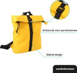 VanEnkhuizen Rolltop Rugzak 9 Liter - Waterafstotend En Thermo Materiaal - Geel -Kofferland Goedkope Winkel 1200x1135 1