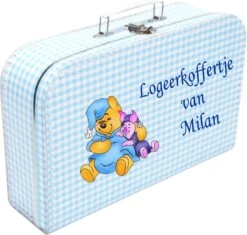 Logeerkoffer Ruit - Kinderkoffer- Kraamcadeau - Geboortecadeau - Opa En Oma