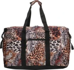 Enrico Benetti Safari Weekend Tas Ruime Sporttas Reistas Dierenprint Bruin -Kofferland Goedkope Winkel 1200x1140 10
