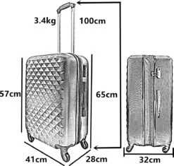 SB Travelbags 'Expandable' Bagage Koffer 65cm- Donker Grijs -Kofferland Goedkope Winkel 1200x1144 1
