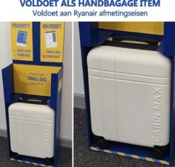 CabinMax Velocity Handbagage Koffer - Uitbreidbaar Trolley 44L - Harde Reiskoffer - 55x40x20/25 Cm - Lichtgewicht - Groot Capaciteit - Wit 14 CabinMax Velocity Handbagage Koffer - Uitbreidbaar Trolley 44L - Harde Reiskoffer - 55x40x20/25 Cm - Lichtgewicht - Groot Capaciteit - Wit -Kofferland Goedkope Winkel 1200x1148