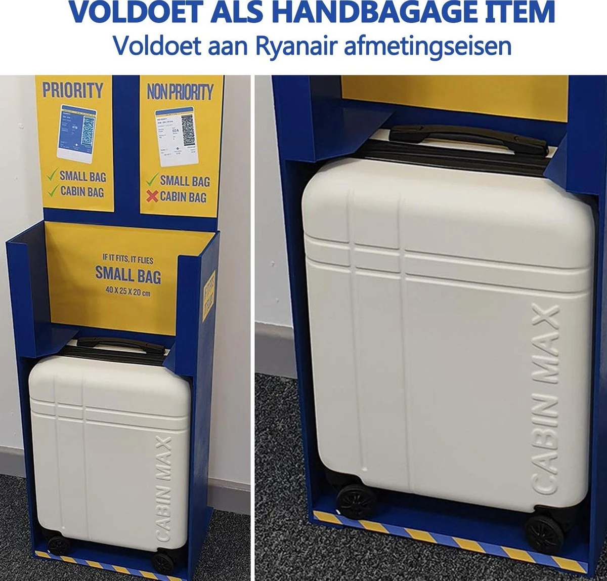 CabinMax Velocity Handbagage Koffer - Uitbreidbaar Trolley 44L - Harde Reiskoffer - 55x40x20/25 Cm - Lichtgewicht - Groot Capaciteit - Wit 6 CabinMax Velocity Handbagage Koffer - Uitbreidbaar Trolley 44L - Harde Reiskoffer - 55x40x20/25 Cm - Lichtgewicht - Groot Capaciteit - Wit - Afbeelding 6