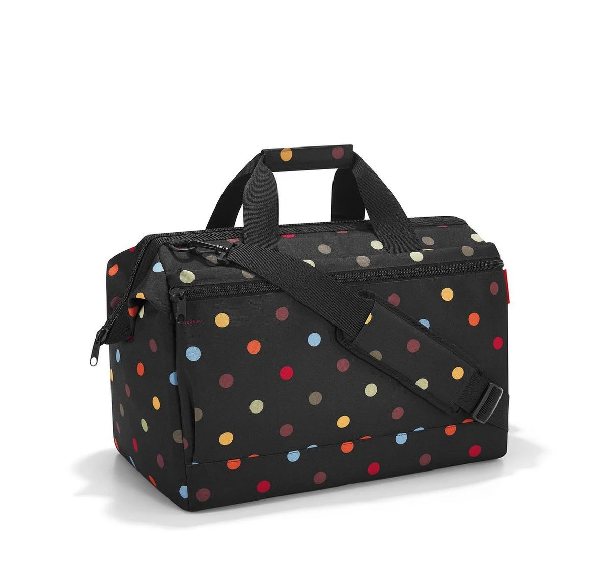 Reisenthel Allrounder L Pocket Reistas - 32L - Dots Zwart 1 Reisenthel Allrounder L Pocket Reistas - 32L - Dots Zwart