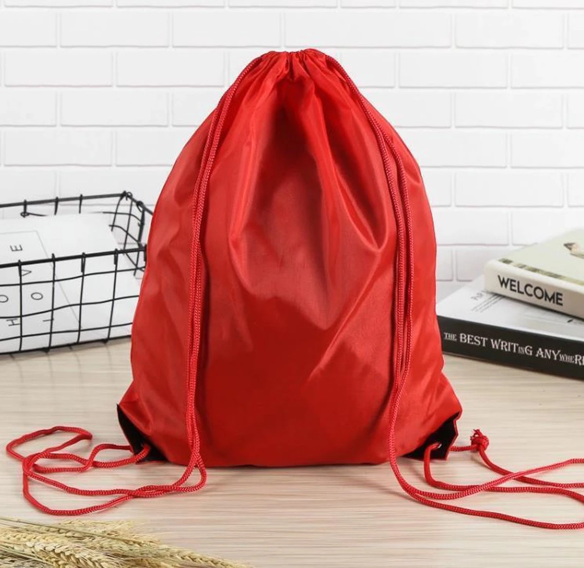 Merkloos Gymtas Met Rijgkoord - Nylon Rugzakjes – Nylon Rugzak – Geel 4 Merkloos Gymtas Met Rijgkoord - Nylon Rugzakjes – Nylon Rugzak – Geel - Afbeelding 4