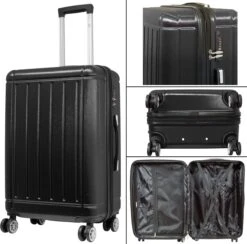 Travelsuitcase - Parma- Losse Reiskoffer - Polycarbonaat- Zwart - Hoogglans - Maat S / 42 Liter 7 Travelsuitcase - Parma- Losse Reiskoffer - Polycarbonaat- Zwart - Hoogglans - Maat S / 42 Liter -Kofferland Goedkope Winkel 1200x1184 1