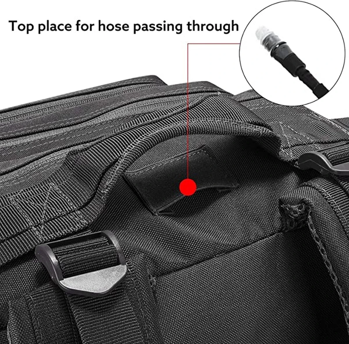 IBright 45L Militaire Rugzak | Tactische Rugzak | Oxford Stof | Waterdicht | Zwart 5 IBright 45L Militaire Rugzak | Tactische Rugzak | Oxford Stof | Waterdicht | Zwart - Afbeelding 5