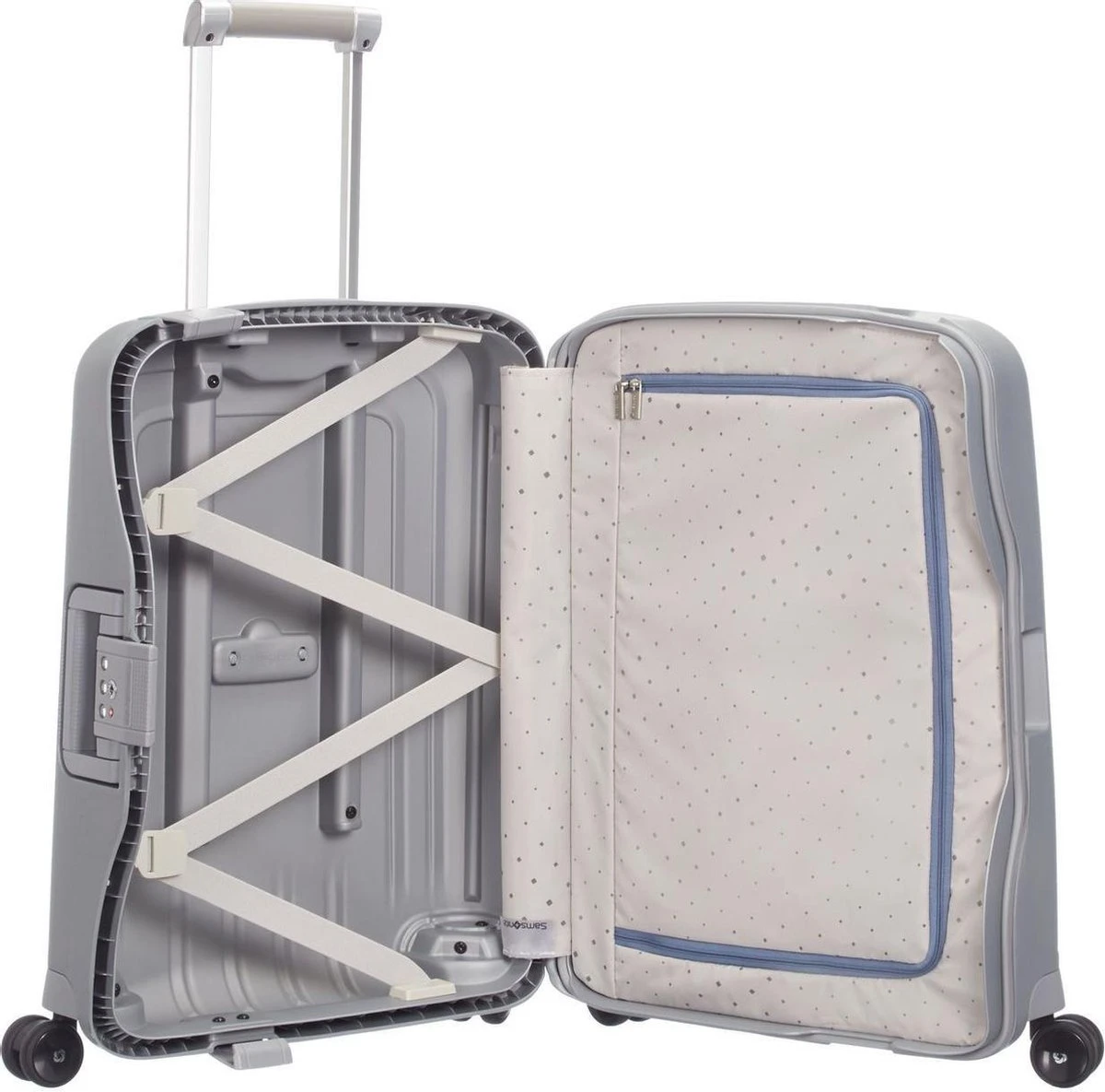 Samsonite Reiskoffer - S'CURE SPINNER 55/20 (Handbagage) Zilverkleurig 3 Samsonite Reiskoffer - S'CURE SPINNER 55/20 (Handbagage) Zilverkleurig - Afbeelding 3