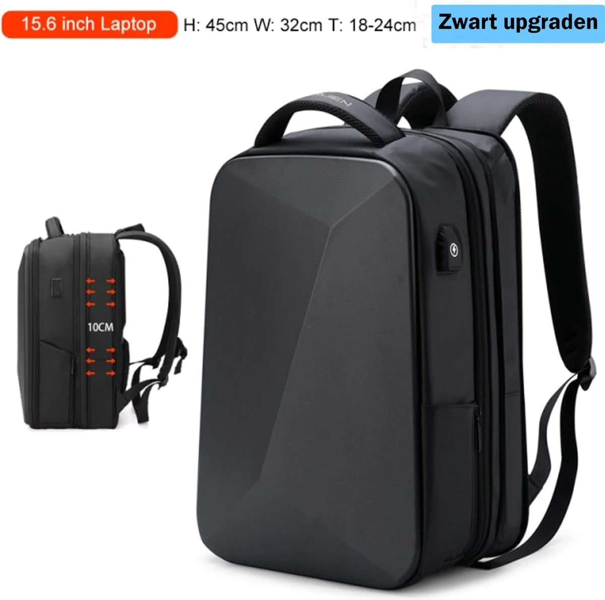 Brandie® - Rugzak - Voor Heren Reistas - Reistas - Schoudertas - Waterdichte Rugzakken - Schooltas - Anti Diefstal - USB Opladen - Heren Zakelijke Reistas Rugzak - 5013 Grootte 12*32*45 Cm - Zwart Upgraden - Gewicht 1.3 Kg 13 Brandie® - Rugzak - Voor Heren Reistas - Reistas - Schoudertas - Waterdichte Rugzakken - Schooltas - Anti Diefstal - USB Opladen - Heren Zakelijke Reistas Rugzak - 5013 Grootte 12*32*45 Cm - Zwart Upgraden - Gewicht 1.3 Kg - Afbeelding 13