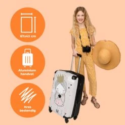 NoBoringSuitcases.com® Koffer Groot - Prinses - Bloemen - Kroon - Meisje - Sterren - Trolley Koffer Met TSA-slot - Met Wielen - 90 Liter - Reiskoffer - 66 Cm 10 NoBoringSuitcases.com® Koffer Groot - Prinses - Bloemen - Kroon - Meisje - Sterren - Trolley Koffer Met TSA-slot - Met Wielen - 90 Liter - Reiskoffer - 66 Cm -Kofferland Goedkope Winkel 1200x1200 10