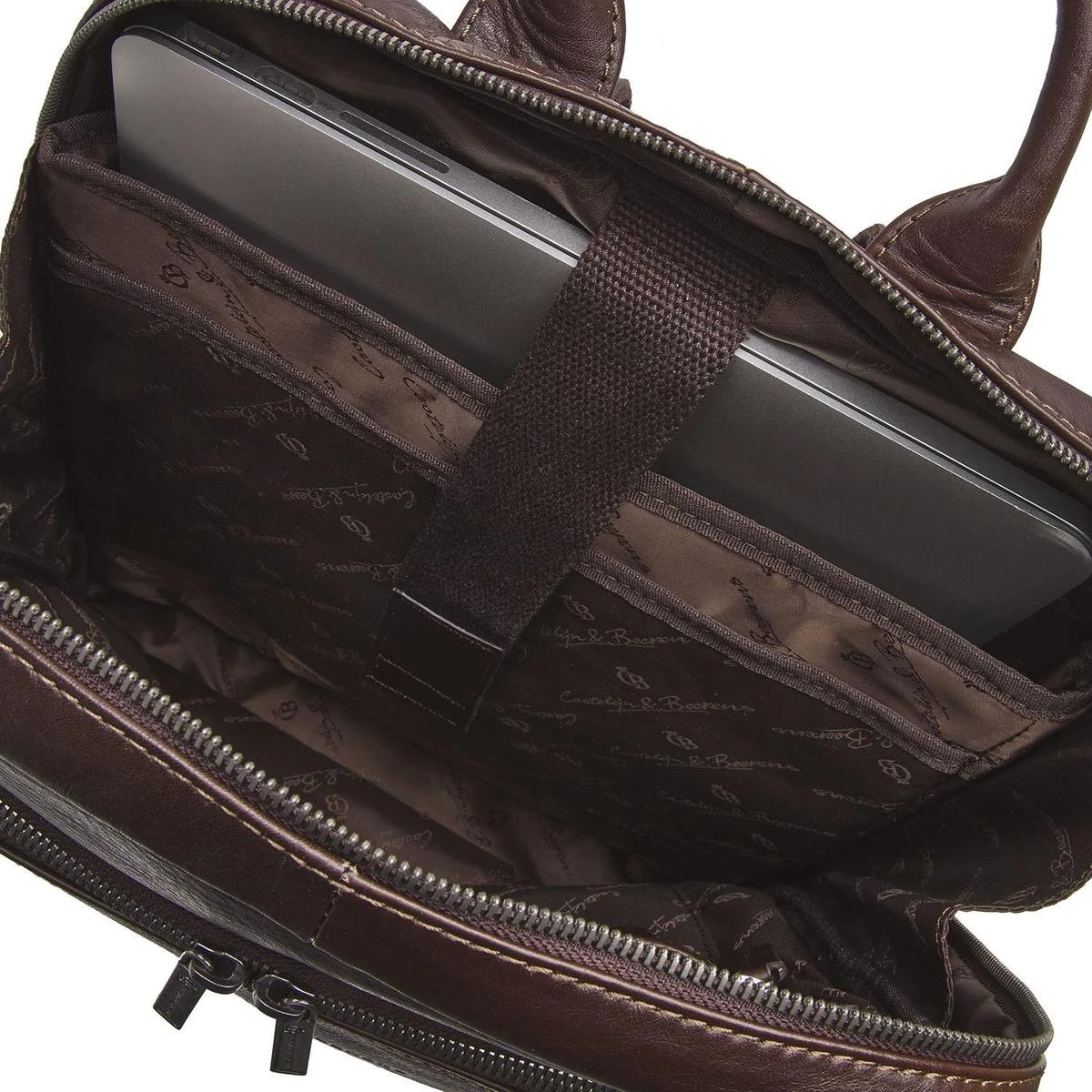 Castelijn & Beerens - Firenze Laptoprugzak 15,6 + Tablet RFID | Mocca - 11 Castelijn & Beerens - Firenze Laptoprugzak 15,6 + Tablet RFID | Mocca - - Afbeelding 11