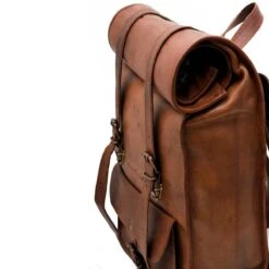 Johnny Fly Leren Rolltop Vintage Rugtas - Bruin - Ecologisch -Kofferland Goedkope Winkel 1200x1200 1032